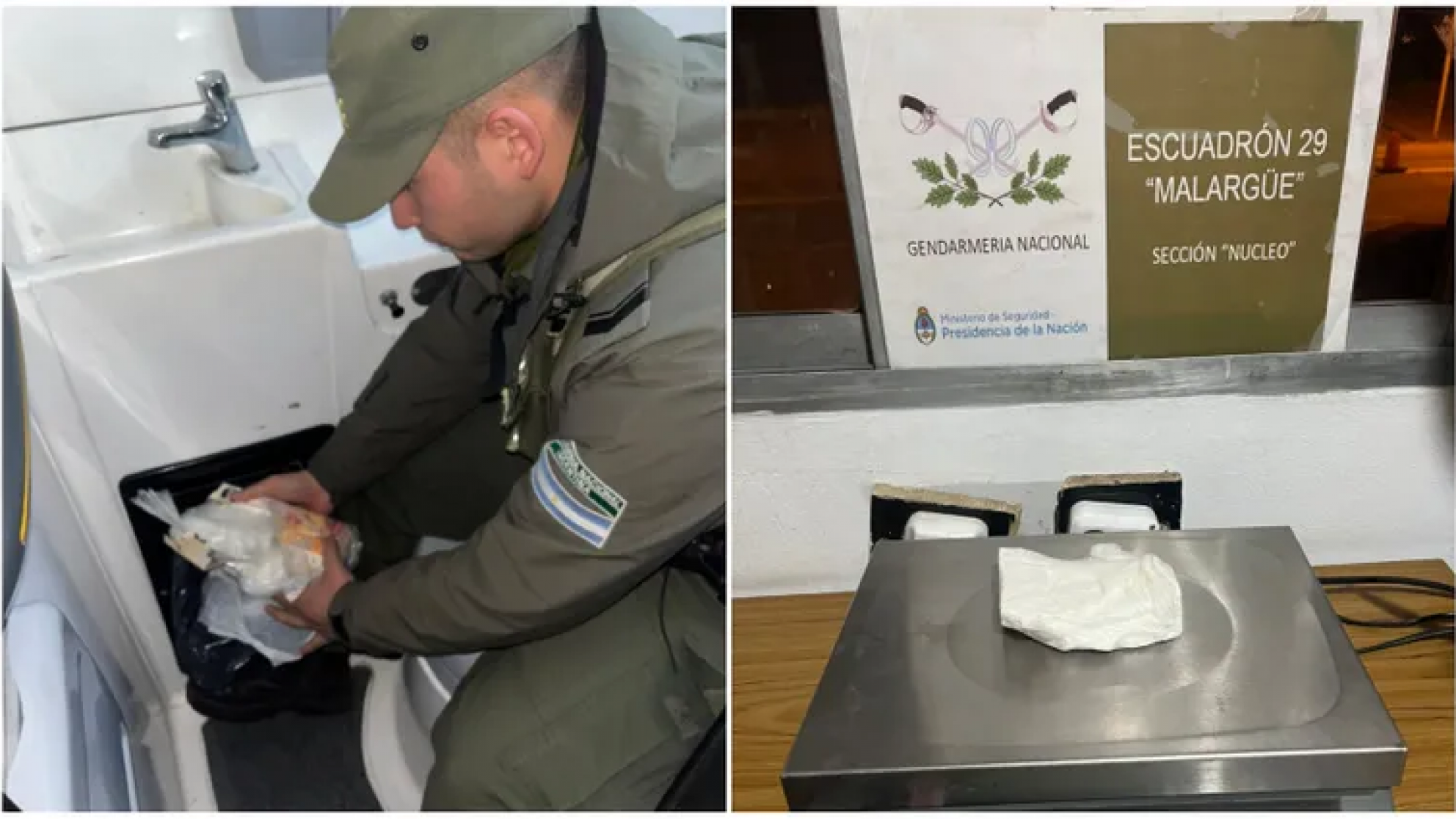 San Rafael: Gendarmería detecto cocaína oculta en un colectivo durante un control en el Sosneado